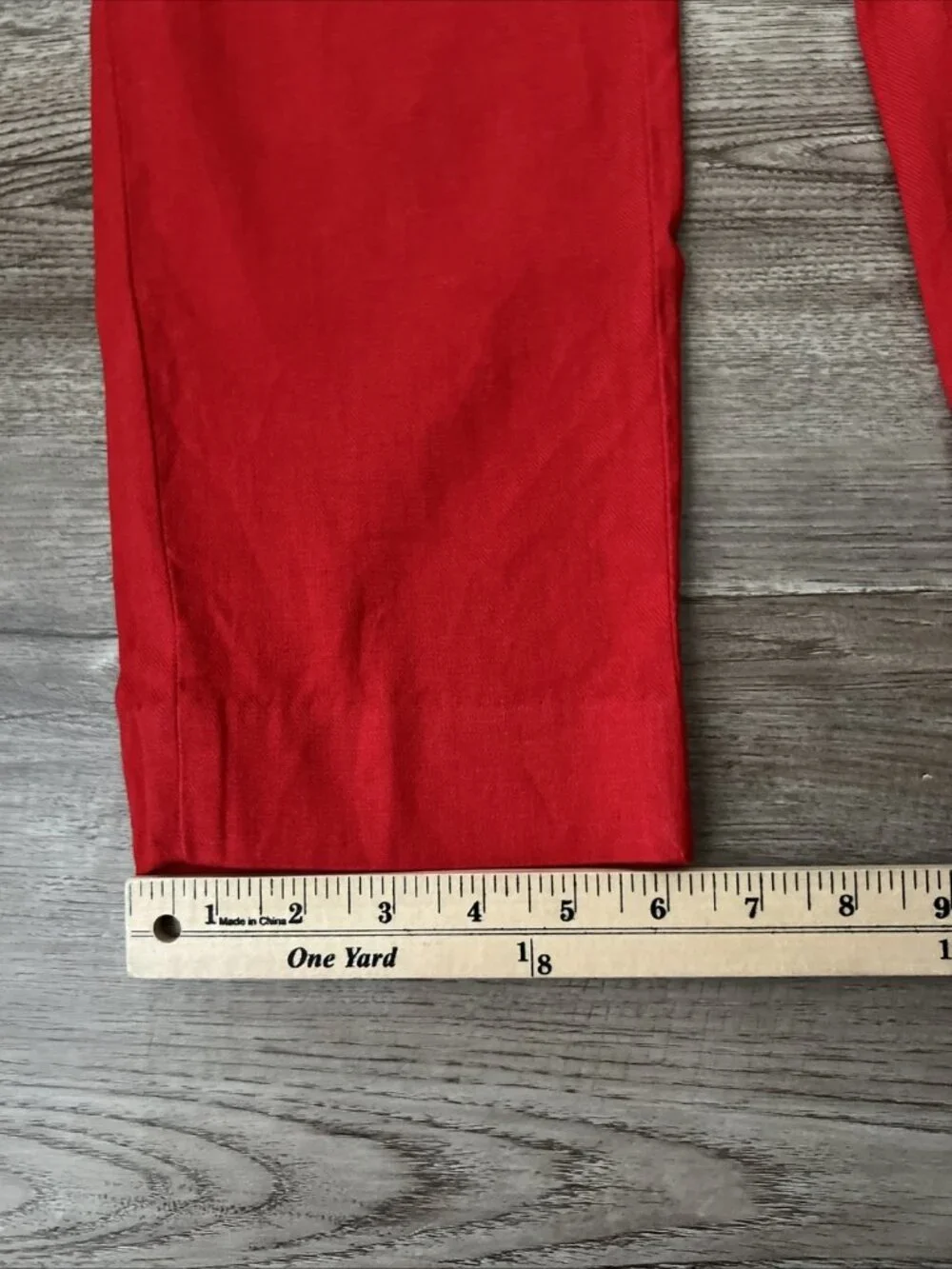 Banana Republic Red Linen Blend Avery Ankle Length Pants Womens 4